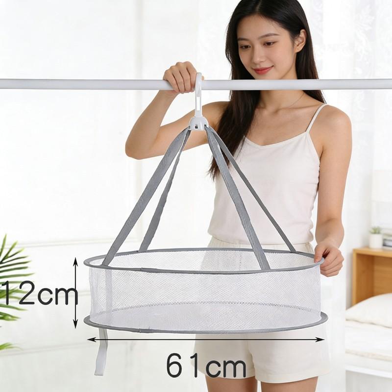 Single Layer Laundry Net for Socks, Anti-Deformation Drying Rack, Woolen Sweater Holder, Clothes Basket, Practical Hanging Mesh