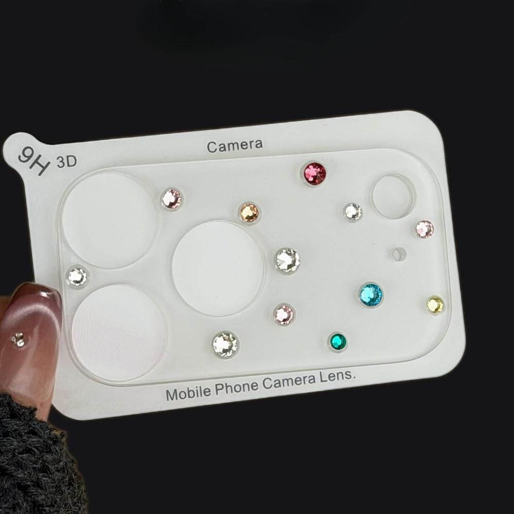 Diamond 3D Bow Heart Glass Camera Protector Case for iPhone 17 Pro Max 17Pro Lens Film Clear HD Full Cover