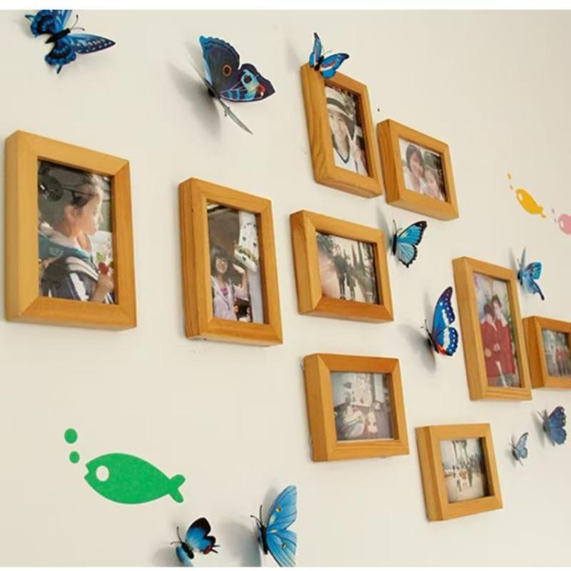 3D Realistic Plastic Butterfly Wall Stickers Set of 12, Living Room Decorative Wall Decals, Creative Refrigerator Magnets