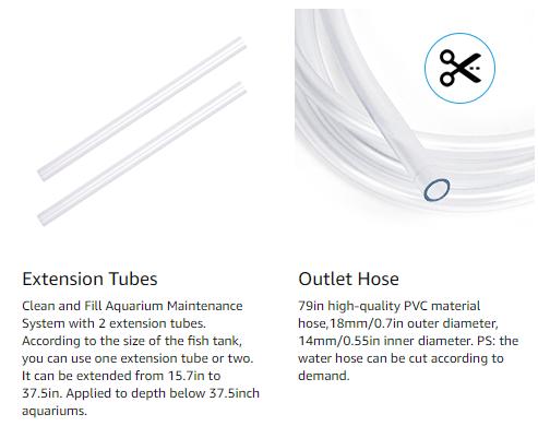 hygger Gravel Vacuum for Aquarium, Aquarium Siphon Vacuum Cleaner for Fish Tank Gravel and Sand Cleaning, Remove Dirt, Water Change, Aquarium Gravel Cleaner with Adjustable Water Flow