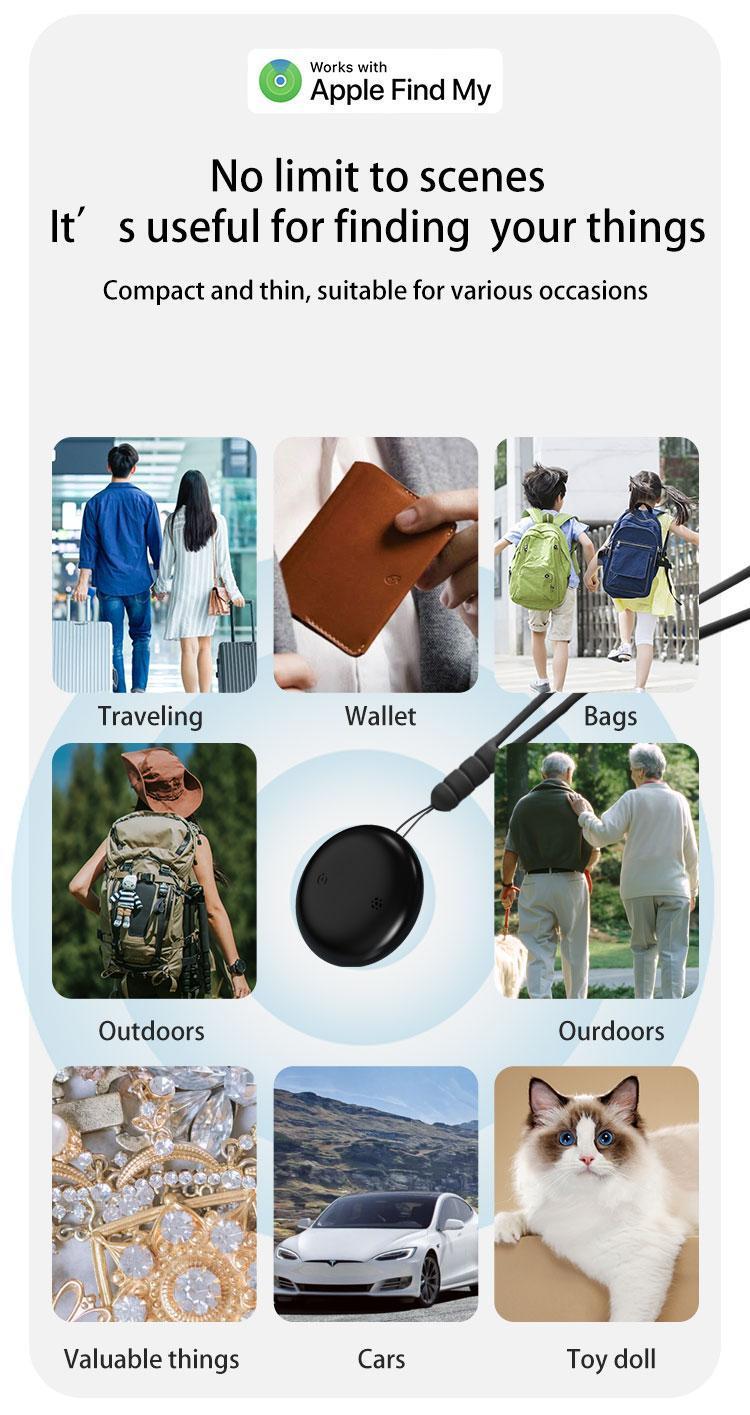 Mini GPS Tracker, iOS "Find My" Tracker (iOS Only), for Vehicles, outdoor, camping. Magnetic Waterproof Case, No Monthly Fee Effortlessly Super Battery Life