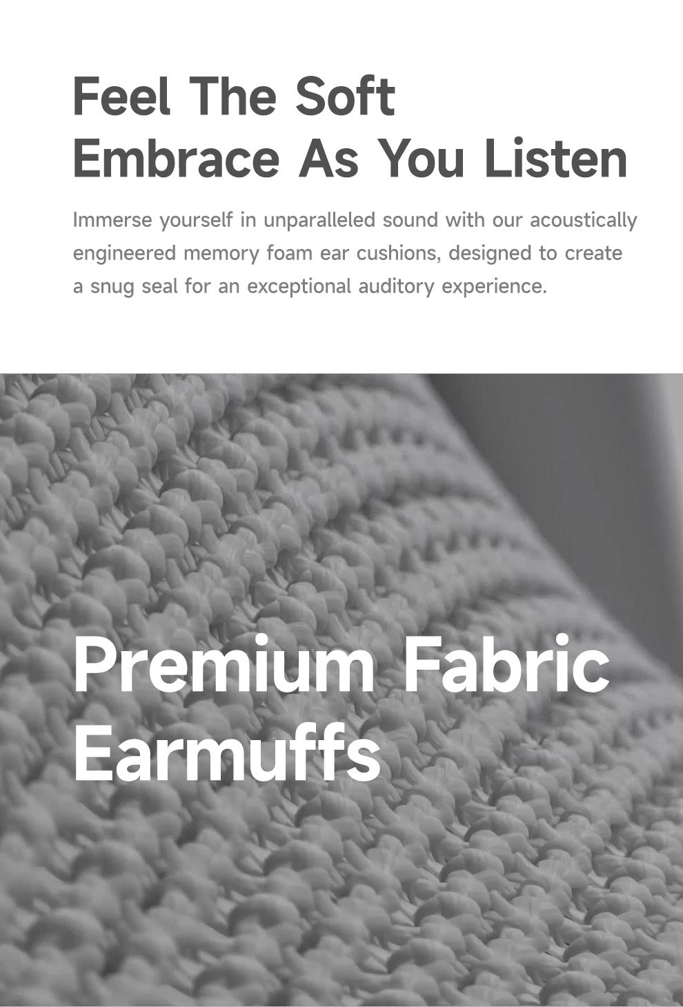 Picun F8 Pro Wireless Headphones - 52dB Noise Cancellation, 5 Smart ENC Mics, Detachable Fabric Ear Cushions 120 Hour Standby, Seamless Dual Device Connection for All-Day Use and Boosted Productivity.