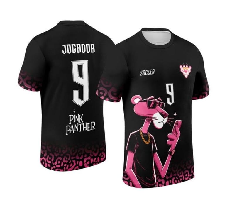 Summer New T-shirt Pink Panther # 9 Summer Football Special Commemorative Edition Jersey Design Men's and Women's Top