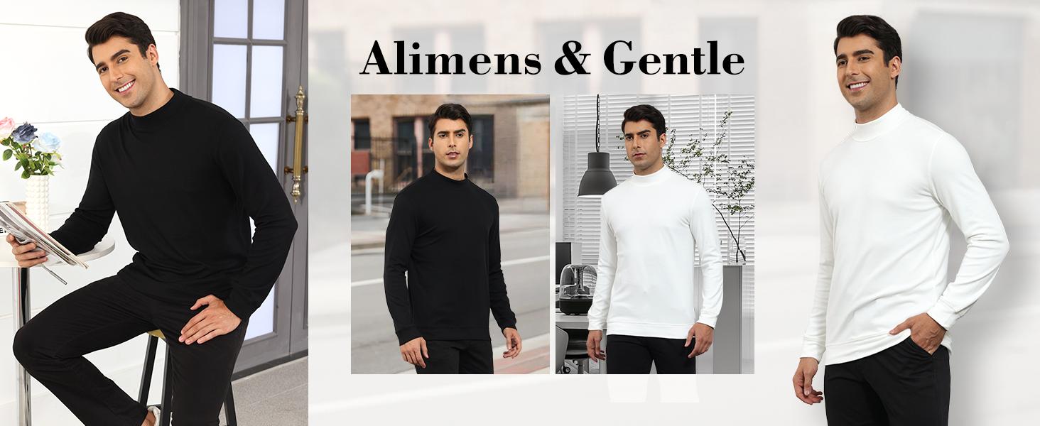 Alimens&Gentle Unisex Cozy Soft Warm Long-Sleeve Thermal Sweatshirt Hoodie Menswear