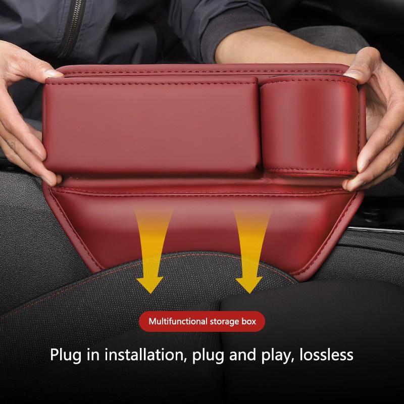 Car Seat Gap Organizer Console, Crevice Side Storage Box, Slit Gap Filler for Toyota Rav4, Logo, Gr 86, Supra, Yaris, Prius, Corolla, C-Hr, Auris, Trd