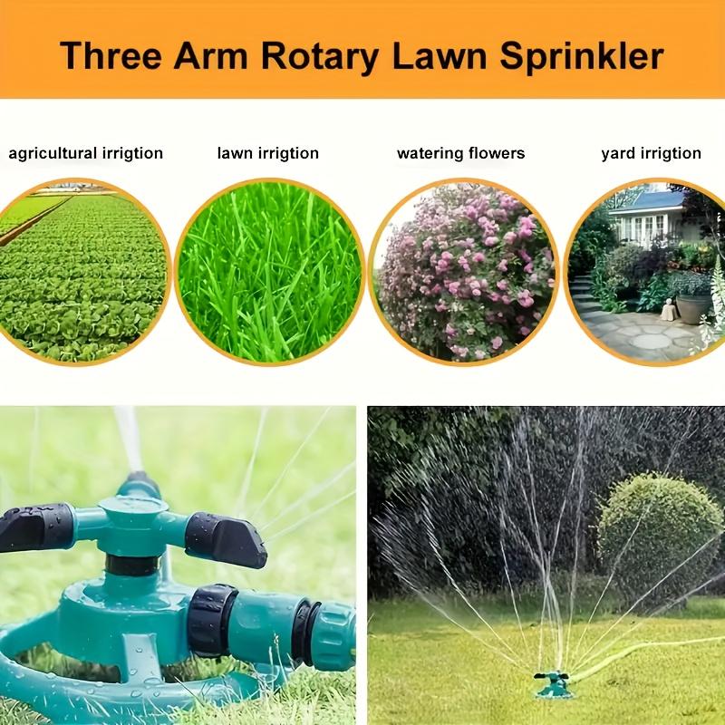360 °   Garden Sprinkler System – Full Coverage Lawn Watering Sprinkler for Plants,Yard,Grass,Automatic Rotation,Water Saving,Easy Install,Efficient Irrigation Tool for Garden,Backyard,Outdoor Use,Durable,Stable Base Sprayer