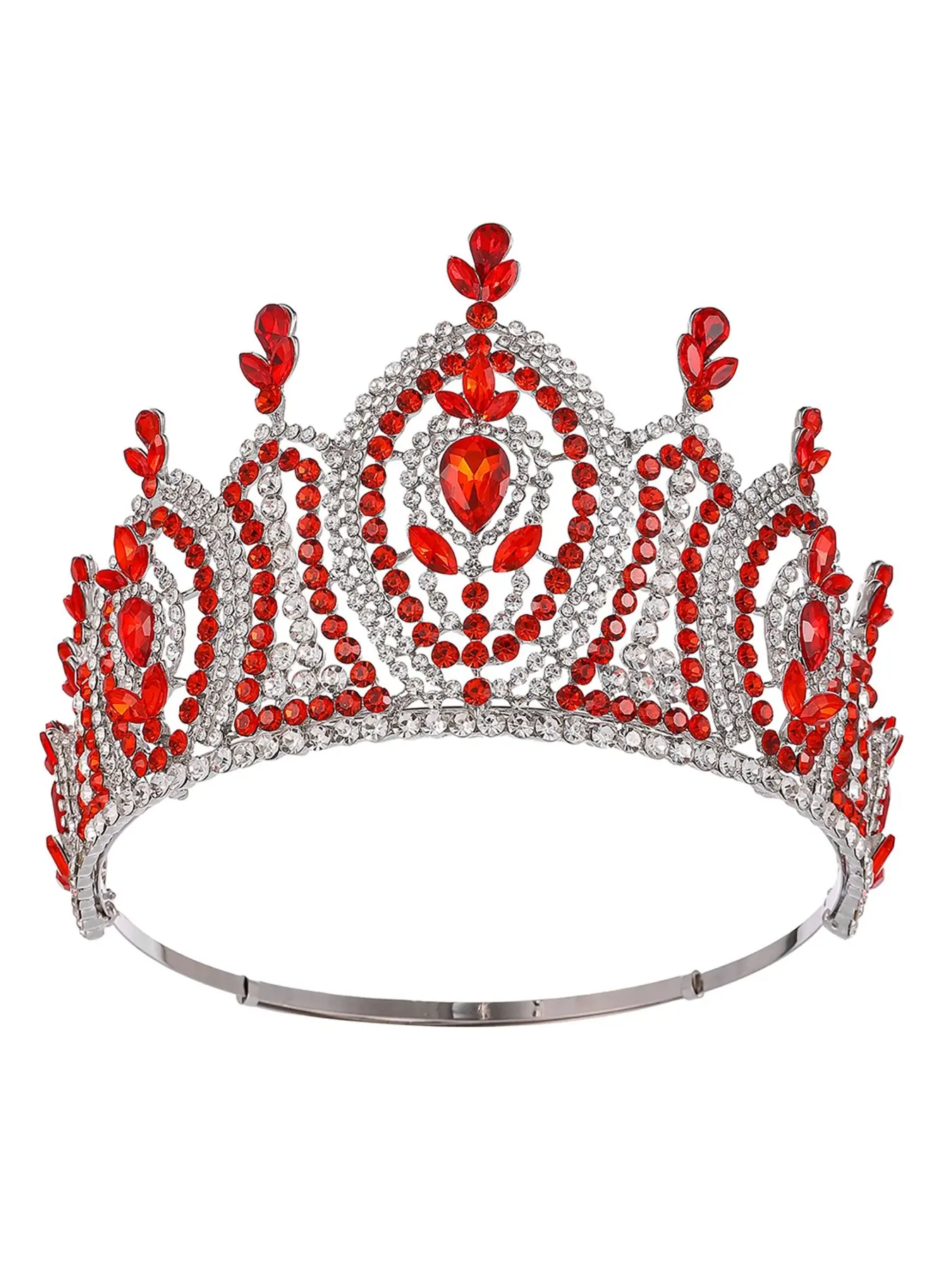 Baroque Crystal Tiara Bridal Hair Accessories Wedding Crown Beauty Queen Headpiece Birthday Party Banquet Crown