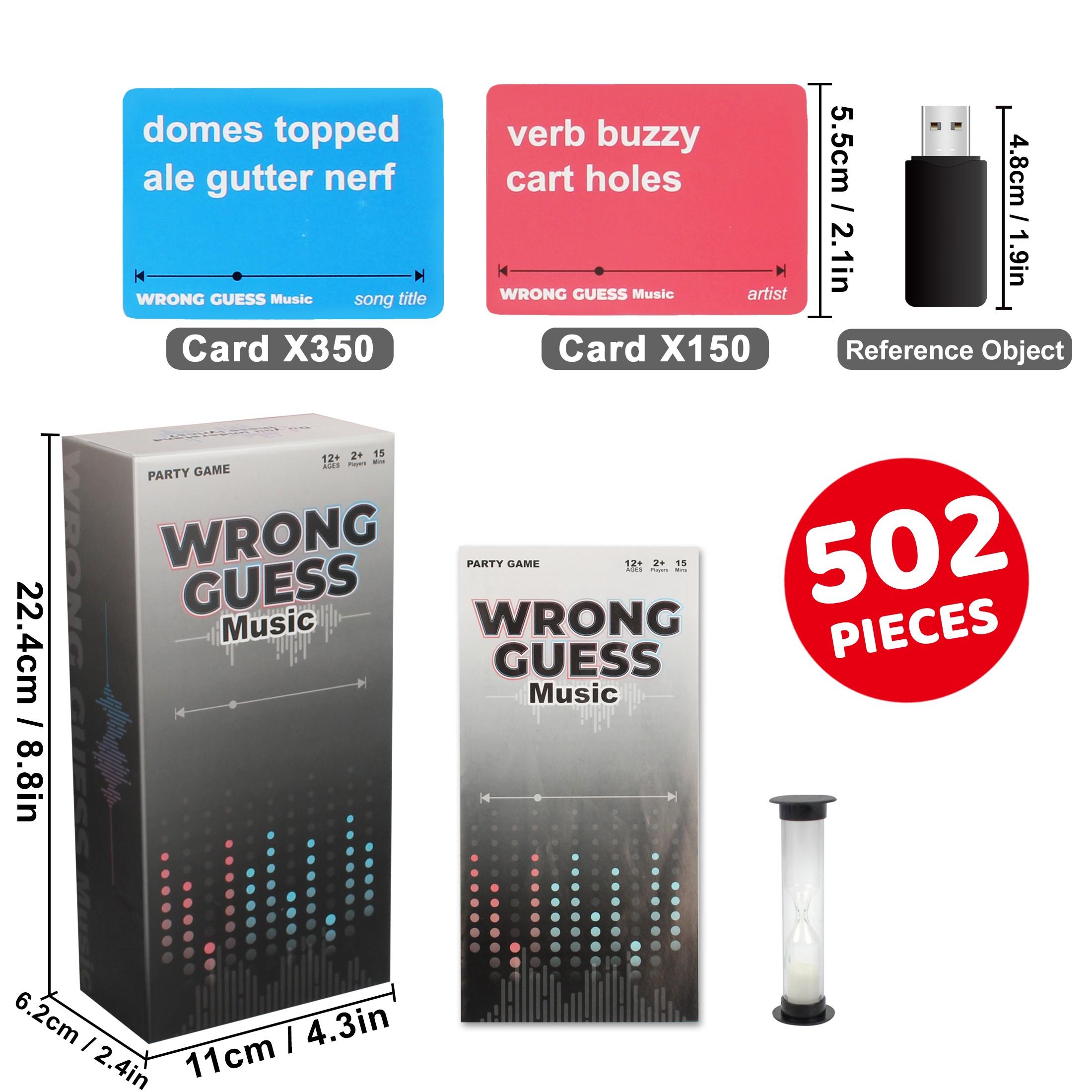 Guess Song Card Game Set, Timed Quiz Interactive Music Board Game, Best Party and Family Gift, Fun Musical Trivia Game