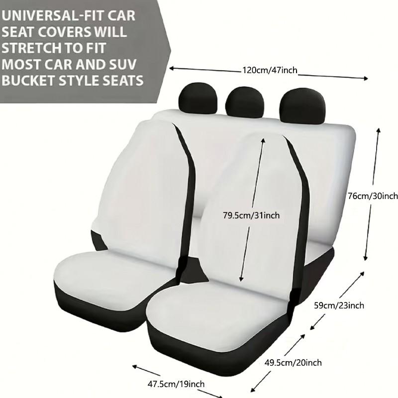 4 Butterfly-Themed Car Seat Cover & Interior Accessory Combo: Lightweight and Breathable Seat Covers for 5-Seater Vehicles, Butterfly-Print Steering Wheel Cover, and Additional Decorative Accents; Compatible with Most Sedan and SUV Models