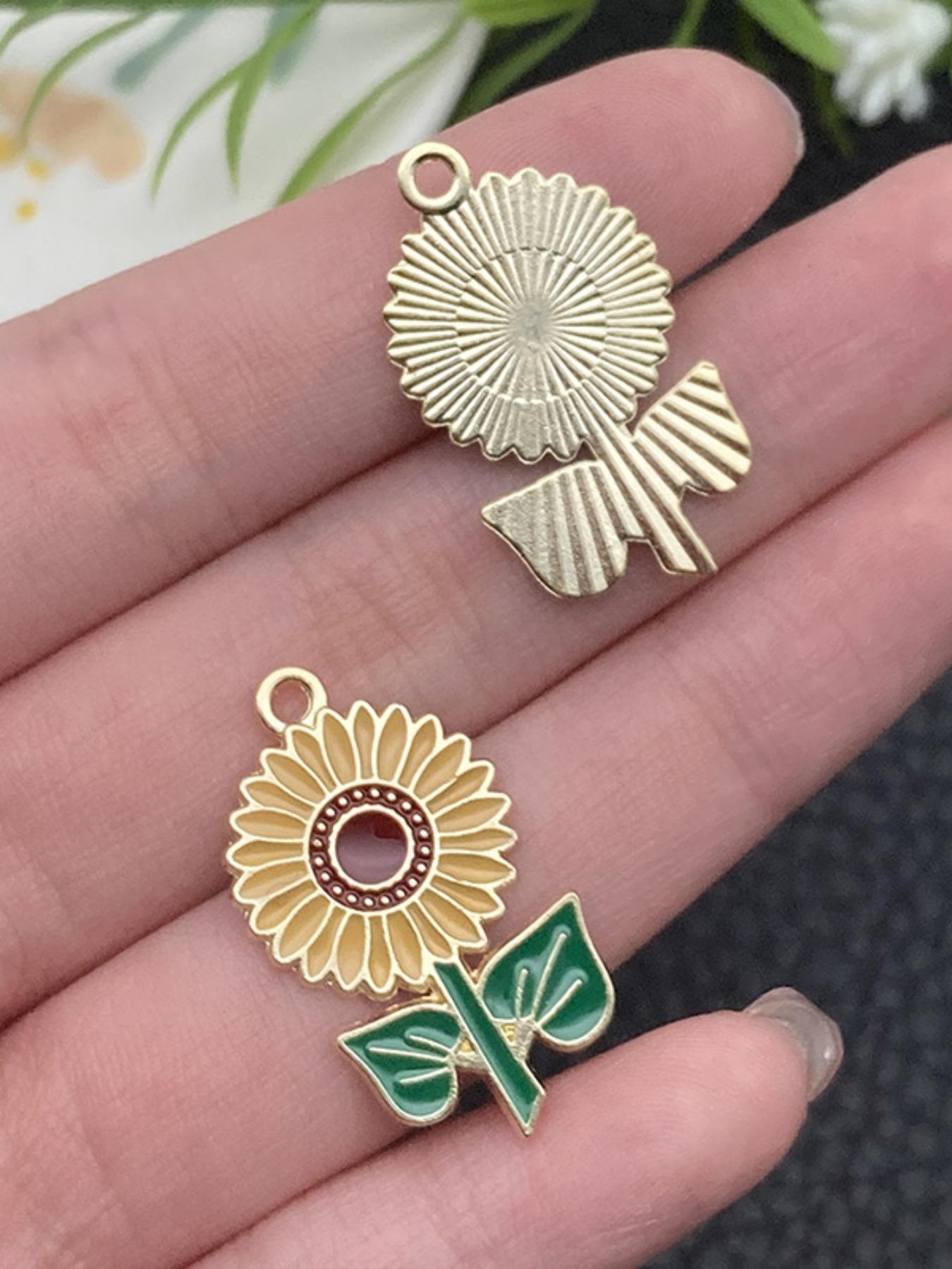 5 Piece DIY Alloy Oil Drip Jewelry Accessories Bee Insect Animal Pendants, Handmade Charm Bracelet Keychain Necklace Hanging Decorations