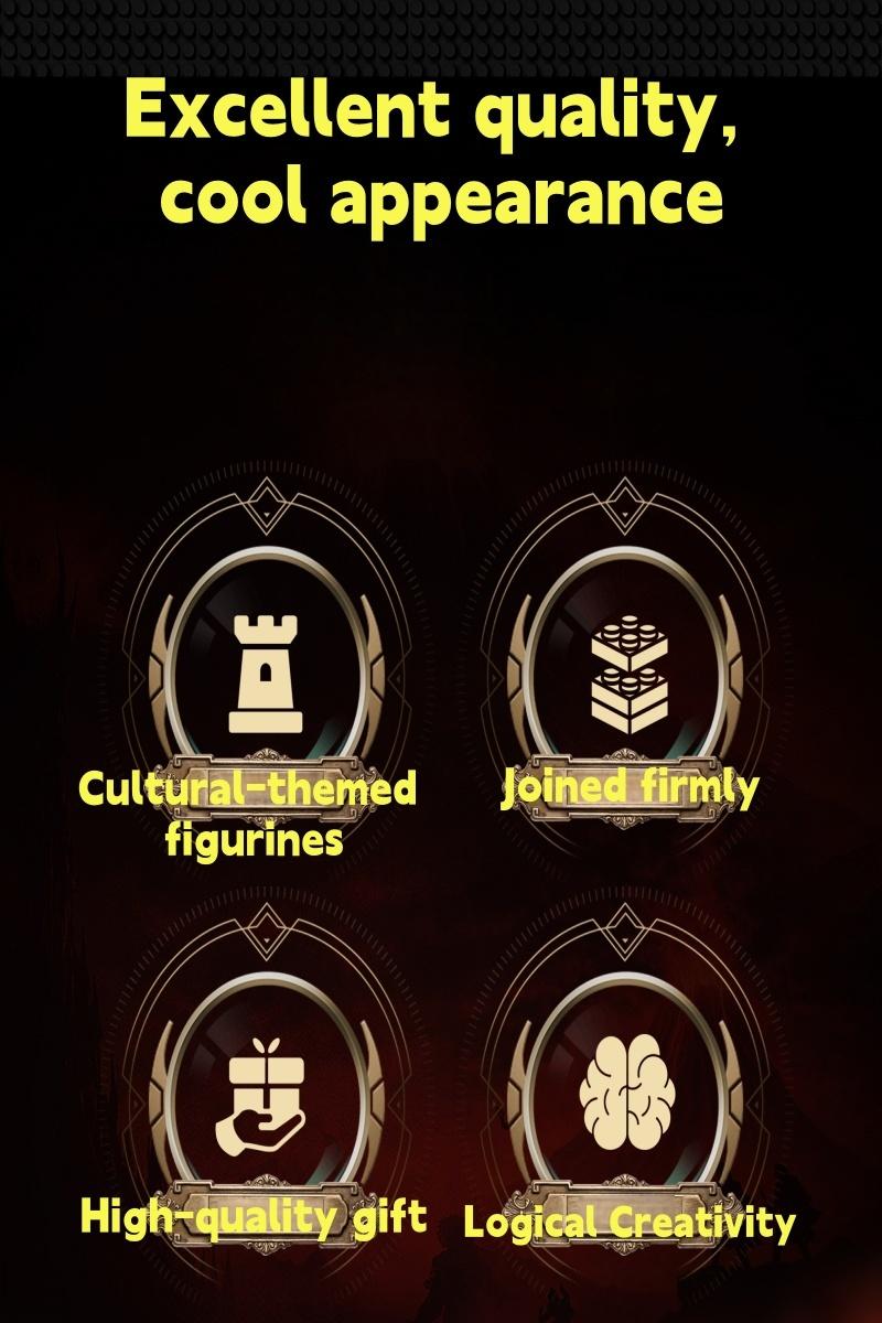 Pl6001 Dark Dragon and Magic Tower Castle Building Set, Model Kit, Creative Decor Statue, LED Light, Ideal Gift for Collectors