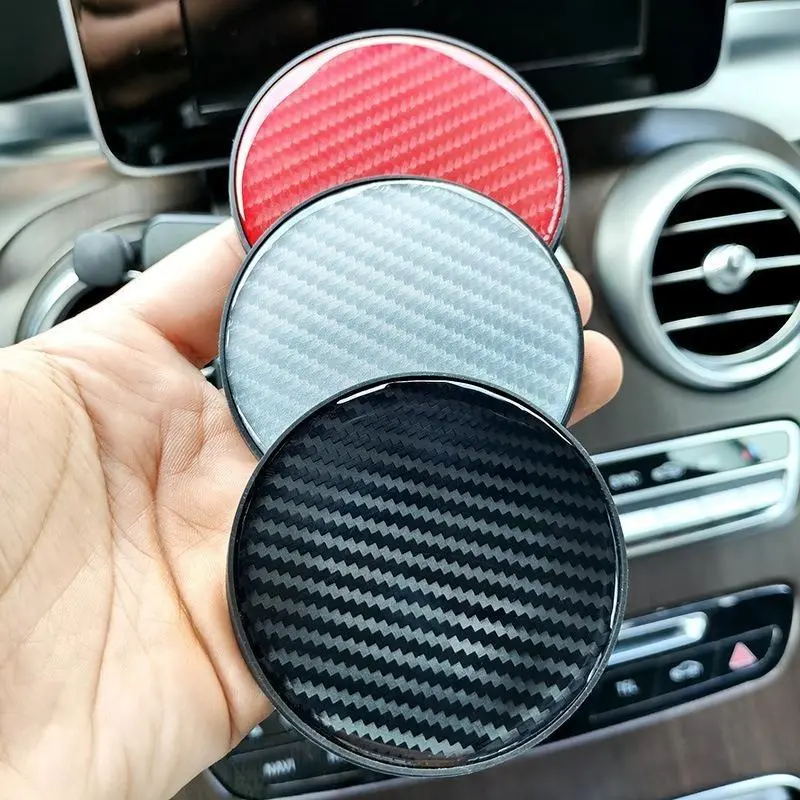 PVC Round Slip-Proof Heatproof Car Cup Coaster, Cup Holders Mat, Universal for Most Cars, Interior Auto Decor Accessories, Soft Pvc, Round Mat, Direct Install, Car Interior Accessories, Gel