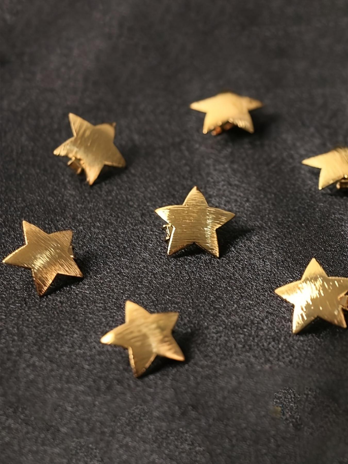 10pcs Star Braided Hair Clips, Metal Pull-Through Bean Clip, Unique Fashion Hair Accessories, Stylish and Trendy Design