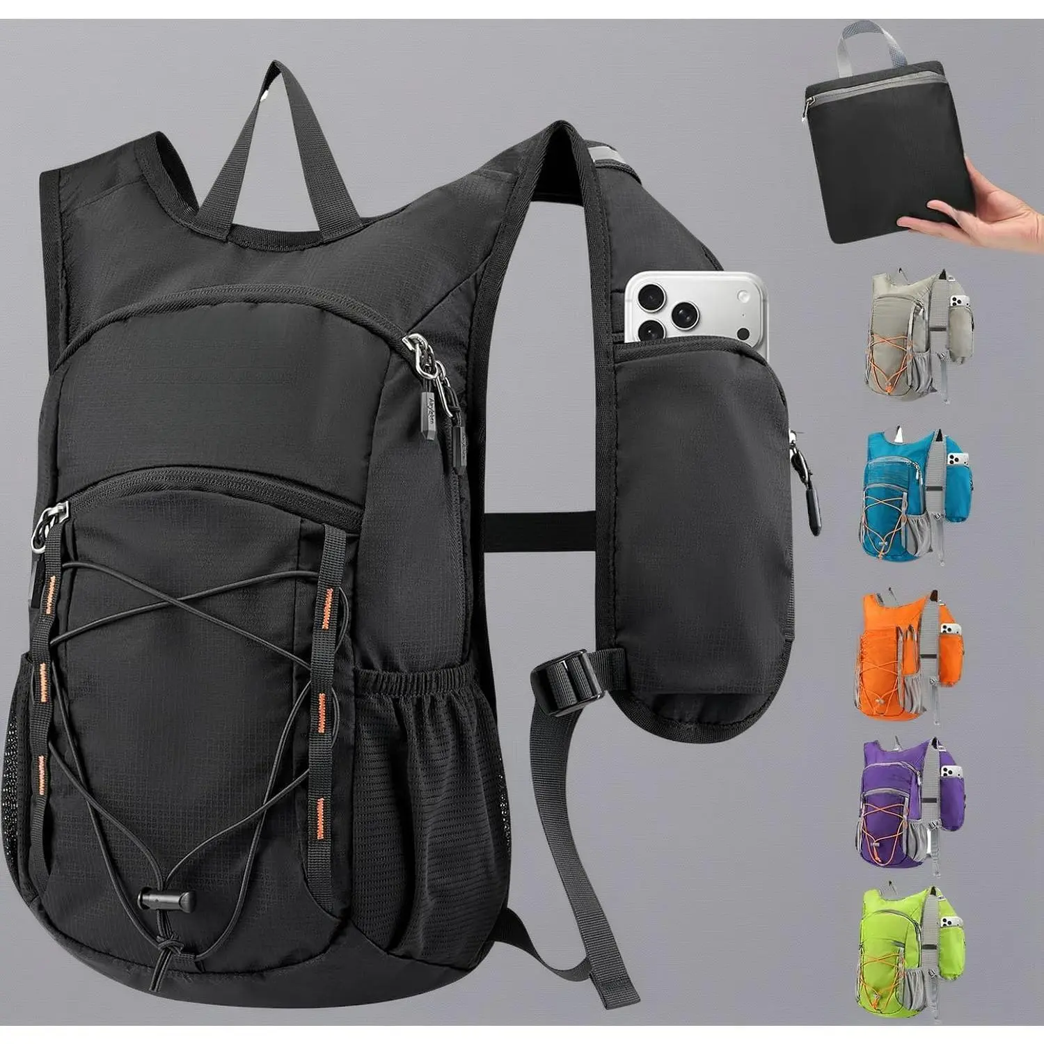 14L Small Hiking Backpack, Packable Lightweight Travel Daypack for Men & Women, Portable Outdoor Camping & Daily Commute Rucksack