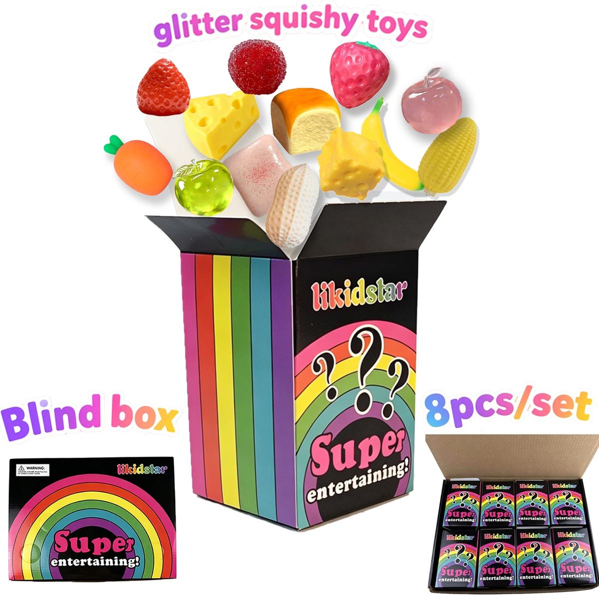 Blind Box Malt Sugar Squishy Fun Set, Stress Relief Creative Slow Rebound Squishies, Multiple Styles, Rare Mystery Gift Box, Party Gift
