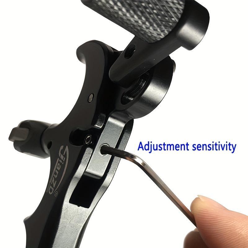 JianZD 3-Finger Thumb Bow Release, Adjustable Sensitivity & 360° Rotatable Head, Aluminum Alloy for Target Shooting,For Compound Bow Precision Archery Release Aids Three Finger Grip Alloy Construction Durable alloy material JianZD 3-Finger Thumb Bow Release, Adjustable Sensitivity & 360° Rotatable Head, Aluminum Alloy for Target Shooting,For Compound Bow Precision Archery Release Aids Three Finger Grip Alloy Construction Durable alloy material