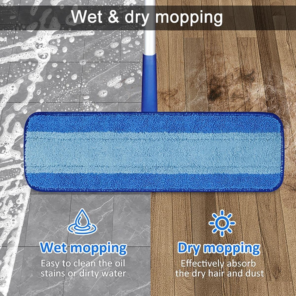 5/8pcs Microfiber Mop Replacement Pads, High Absorbent Cleaning Mats, Easy Install, Suitable for All Floors, Kitchen Bathroom Living Room