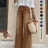 Women's Loose Straight Leg Jeans with Pockets, Comfortable and Fashionable, Perfect for Daily Wear, Versatile Casual Style