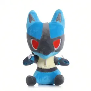 20cm Lucario Plush Toy Pokemon Anime Soft Stuffed Animal Cute Doll Ideal Christmas Or Birthday Gift for Friends