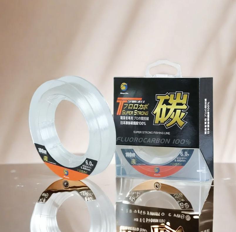 BingoLife Japanese 100% Pure Fluorocarbon Fishing Leader Line 110 yard