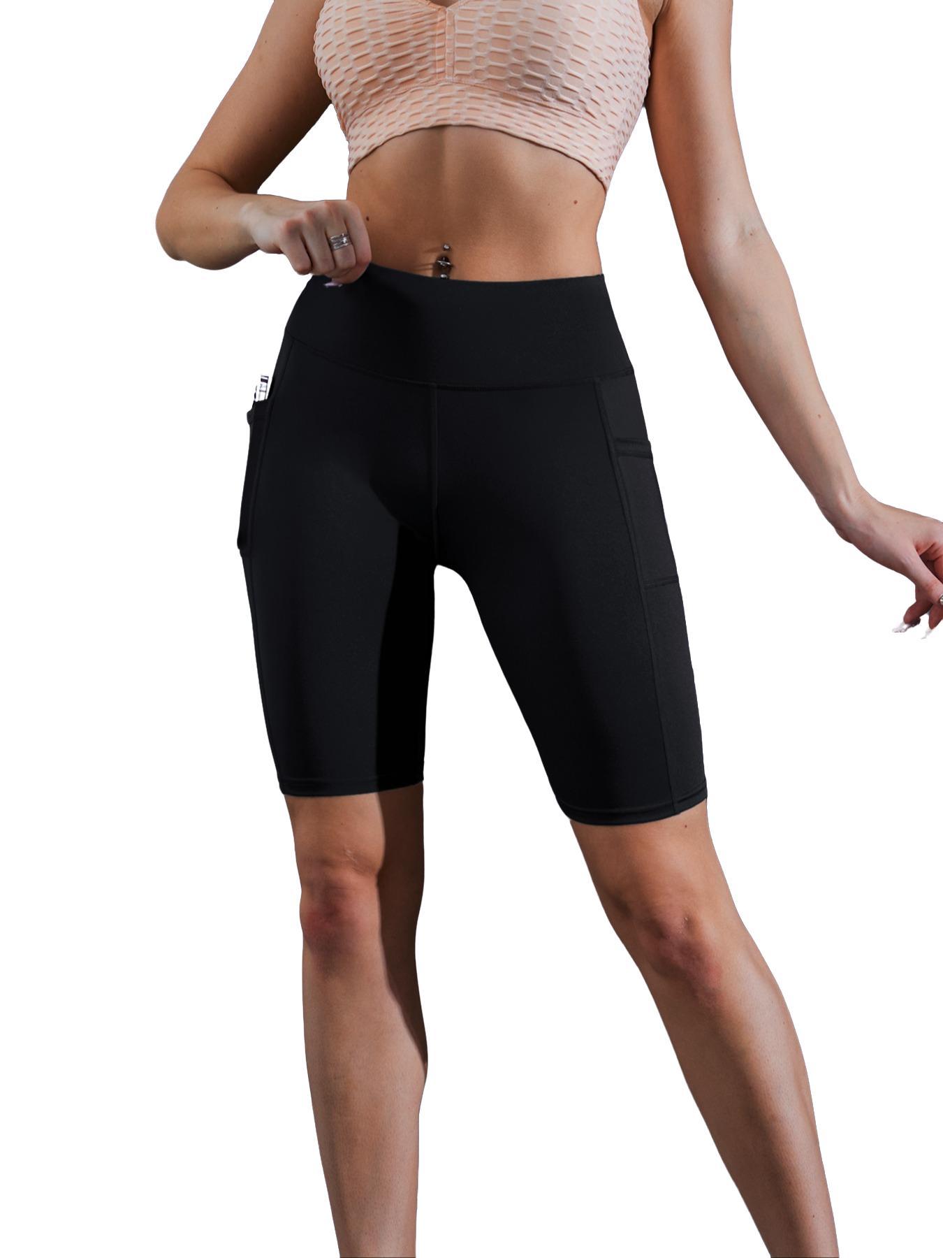 Summer Clearance Sale Ladies' Tight-fitting Sports Shorts, Running Yoga Shorts, Yoga Pants, High Waist  Tummy Control Shorts with Pockets, Suitable for Outdoor Walking, Fitness, and Indoor Casual Wear