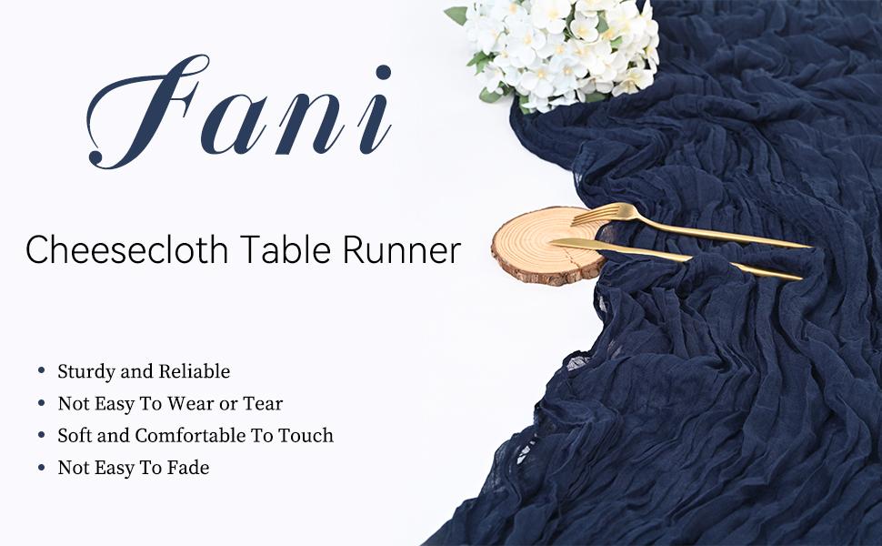 FANI 3/12/24 Pcs 17.7x108 Inches Cheesecloth Table Runner Boho Romantic Gauze Long Rustic Sheer for Wedding, Bridal Baby Shower, Birthday Party, Cake Table,Christmas, Arbor Decorations,Event FANI 3/12/24 Pcs 17.7x108 Inches Cheesecloth Table Runner Boho Romantic Gauze Long Rustic Sheer for Wedding, Bridal Baby Shower, Birthday Party, Cake Table,Christmas, Arbor Decorations,Event