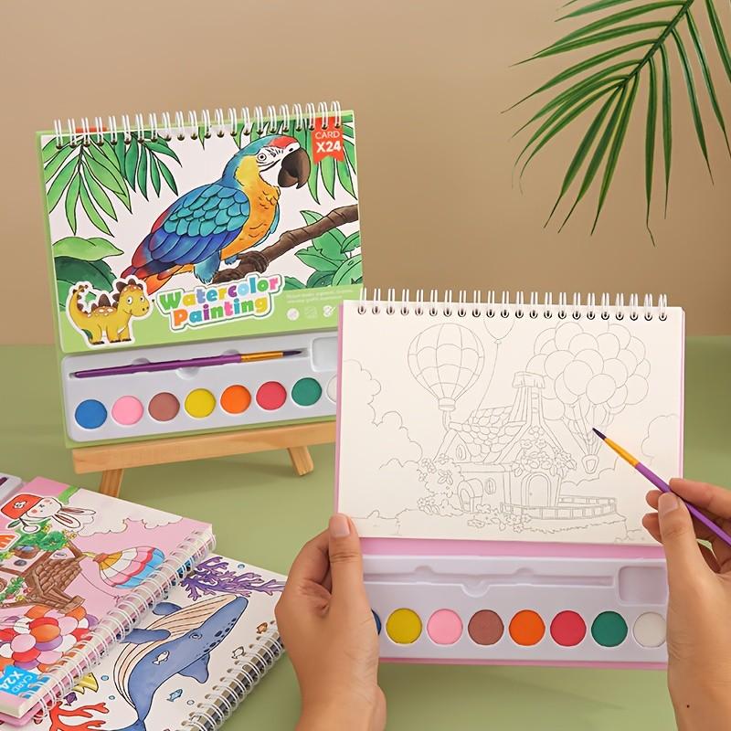 Watercolor Painting Set 8 Colors, Portable Art Sketchbook, Easy-To-Use Watercolor Kit for Beginners & Professionals, Watercolor Painting Supplies