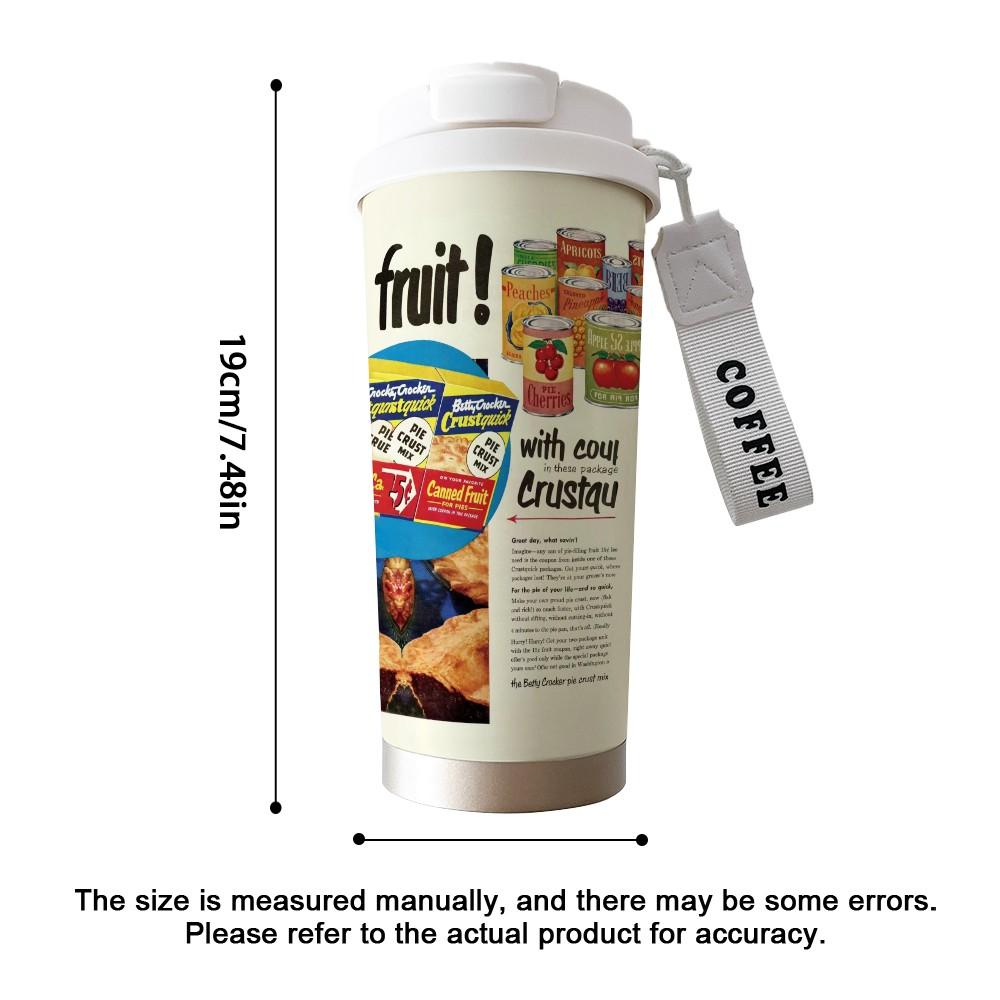 Abstract Can Texture Coffee Cup, Portable Dual Drink Insulated Tumbler, Heat/cool Water Bottle, Boho Style, Office, Travel, Sports