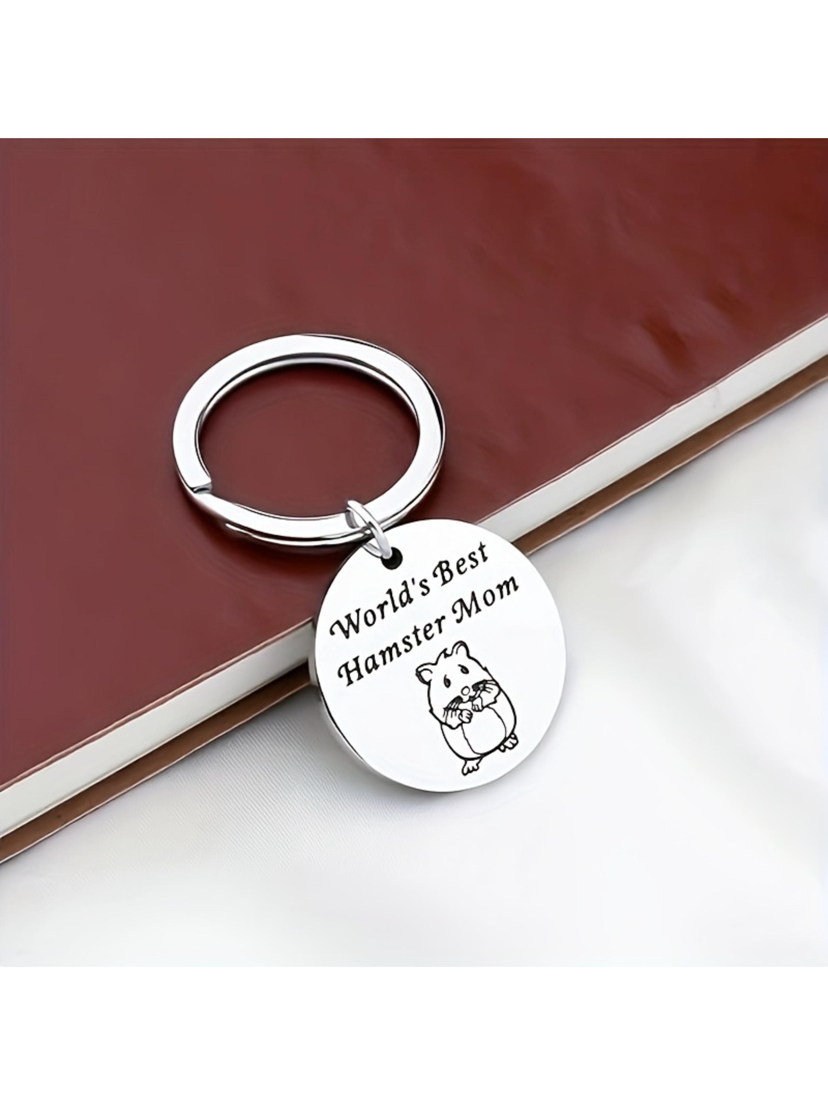 Hamster Pattern Keychain Gift, Elegant Random Print, Perfect for Hamster Lovers, Friends, Family, Animal Enthusiasts, Unisex