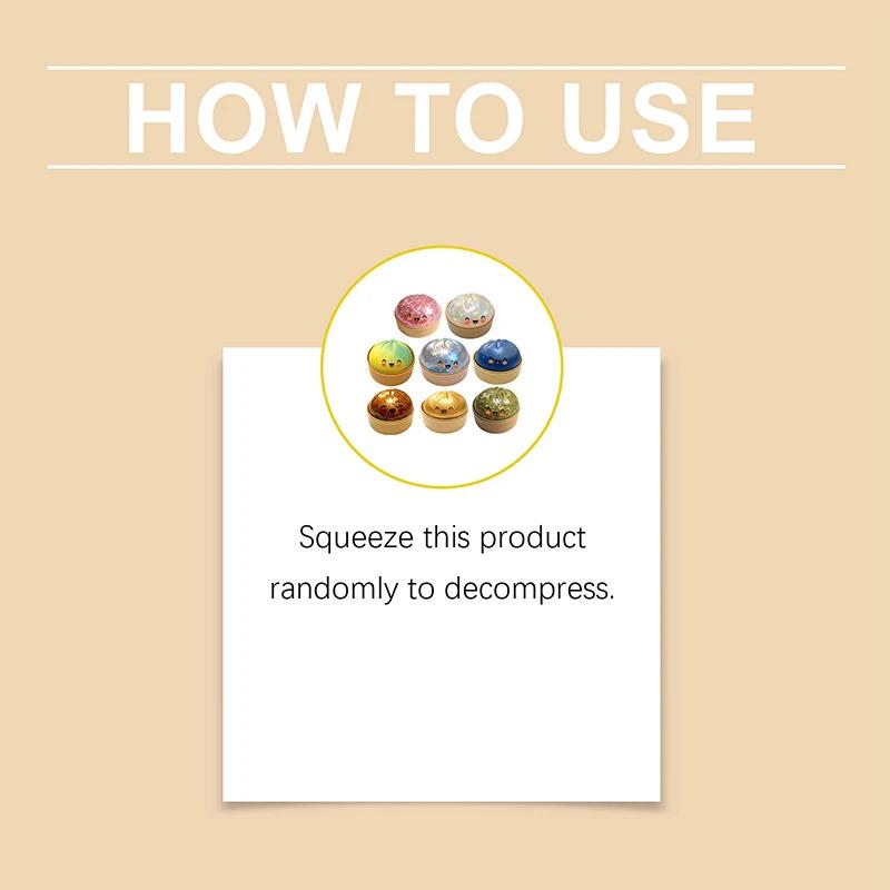 Simulation Flash Dumpling Pressure Ball Slow Rebound Soft Pinch Decompression Office Home Decorat Children Adults Birthday Gifts