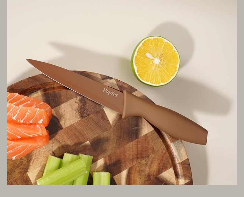 14 Pieces, Kitchen Knife Set, 7 Knives, 7 Protective Sleeves, Can Cut Meat and Vegetables, Can Cut Fruit, Can Cut Steak, Rust Resistant and Durable,  Gift Set Outdoorfun Fathersdaygift Outdoorfun Fathersdaygift Utensils Stainless Steel Cooking