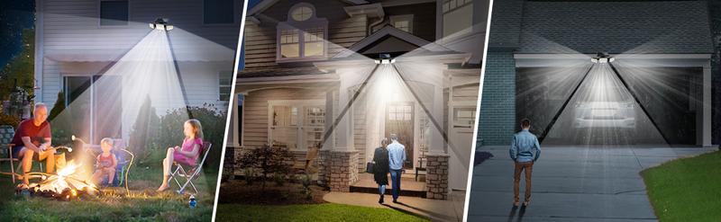 Tuffenough Solar Outdoor Lights 2500LM 210LED Security Lights,3 Heads Dimmable SpotLights with 3 Modes,IP65 Waterproof(1 Packs) Tuffenough Solar Outdoor Lights 2500LM 210LED Security Lights,3 Heads Dimmable SpotLights with 3 Modes,IP65 Waterproof(1 Packs)