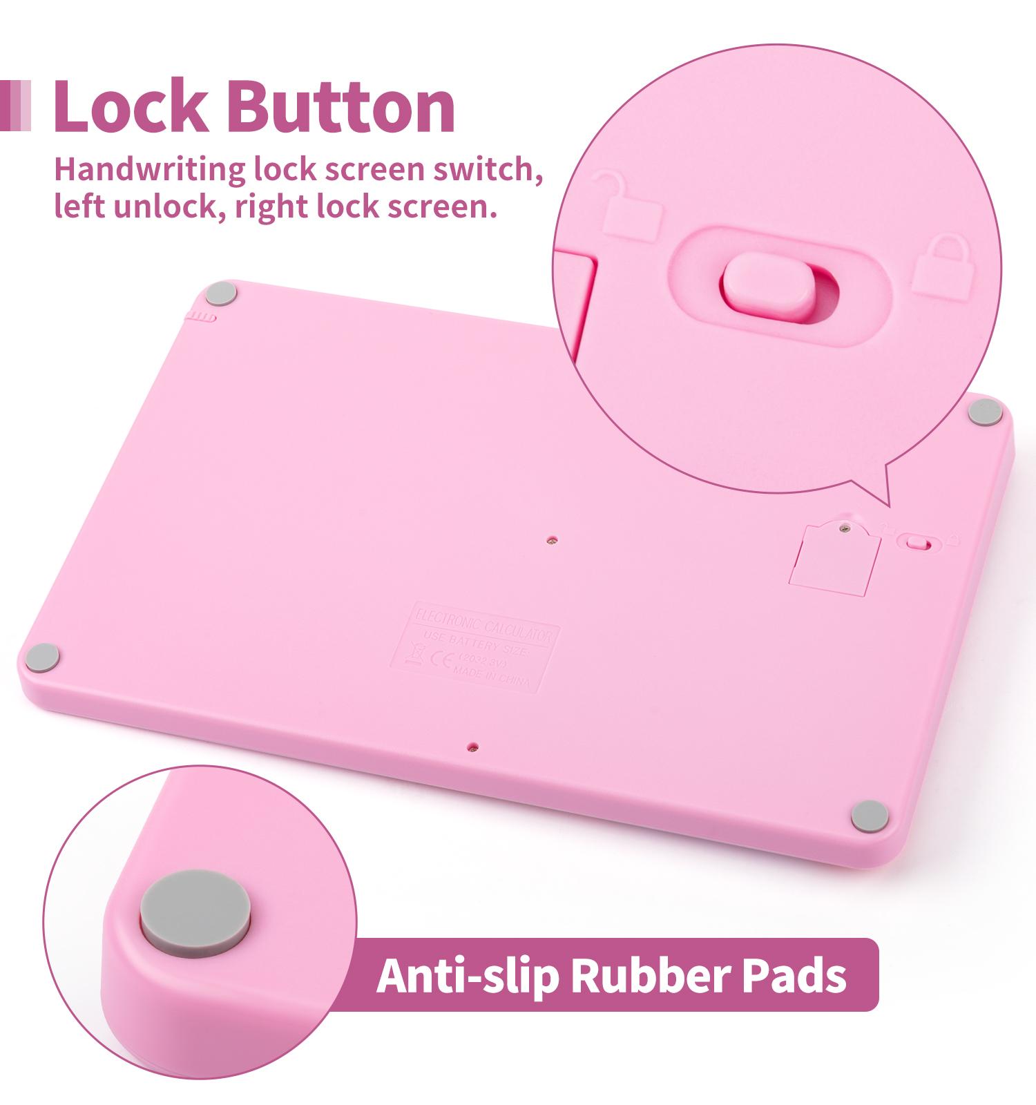 Desk Portable Basic Calculator with Notepad and Stylus, 12 Digit Large Display Multi-Function for Office, School, Home & Basic Financial