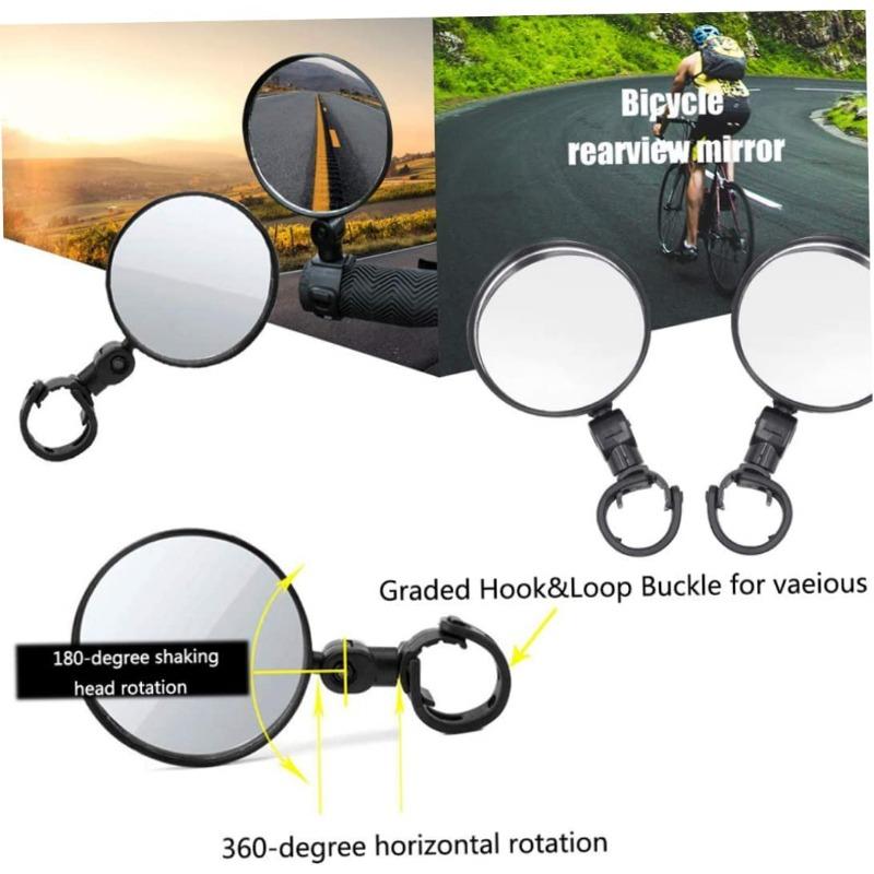 Universal Bicycle Rearview Mirror Adjustable Rotate Wide Angle Cycling Handlebar Rear View Mirrors for MTB Road Bike Accessories