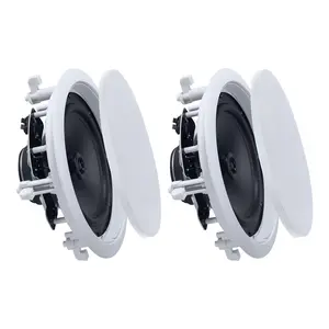 VEVOR In Ceiling Speakers, 8", In-Ceiling & In-Wall Speaker System, Hi-Fi Sound, 150W Peak, 2-Way Flush Mount Speakers, for Damp Humid Placement, Home Theater, Living Room, or Covered Patio, 1 Pair
