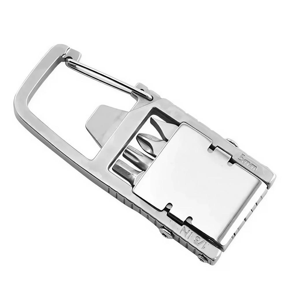 Portable Mini Keychain Tool Kit: Multi-Function Screwdriver, Wrench & Bottle Opener for Camping, Hiking, Emergency Repair, Car & Home DIY, Durable EDC Survival Gear Keyring Essentials.