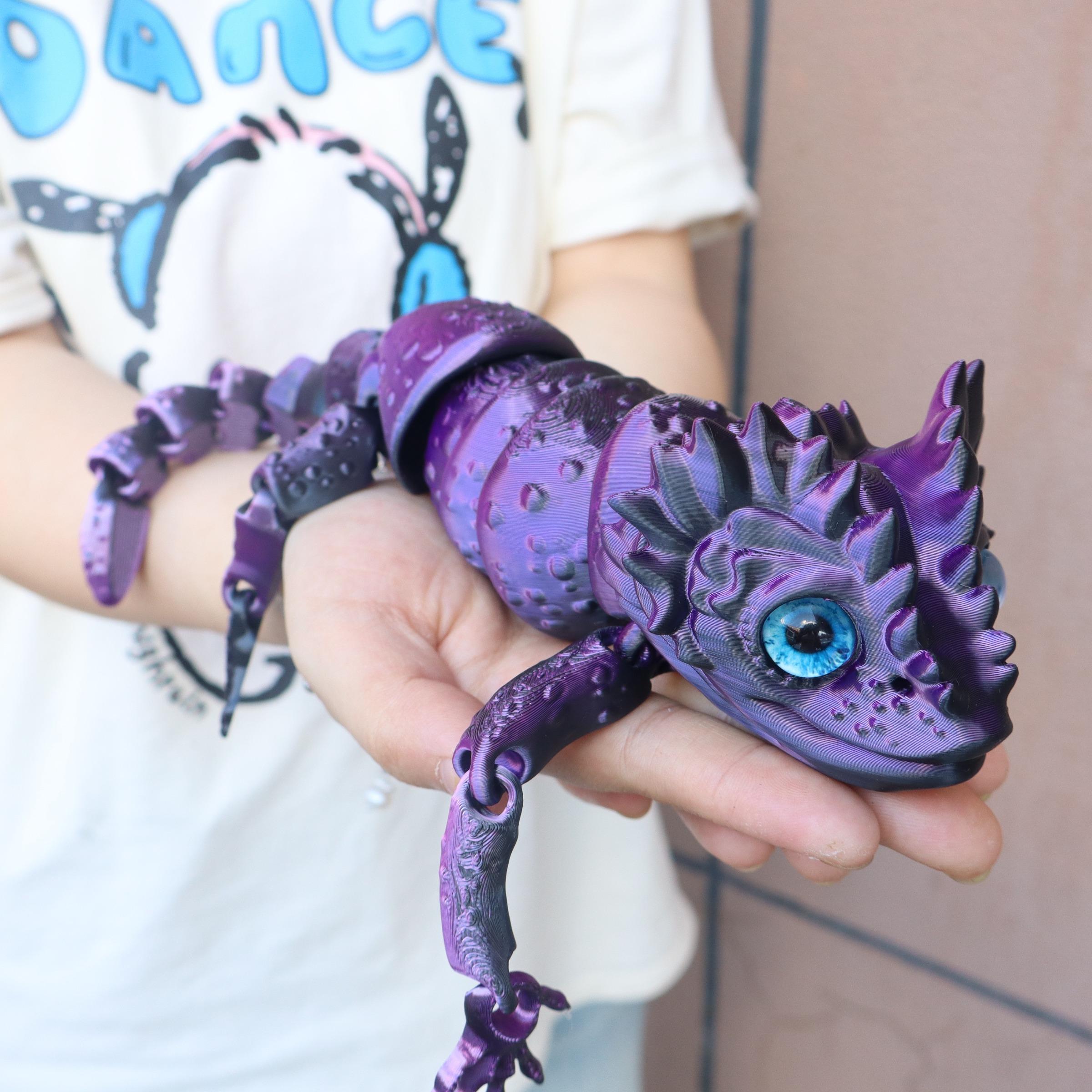 3D Printed Lizard Figurine, Collectible Figurines, Realistic Eyes, Moveable Joints, Home Decor Prop, Halloween Christmas Gift, Birthday Present