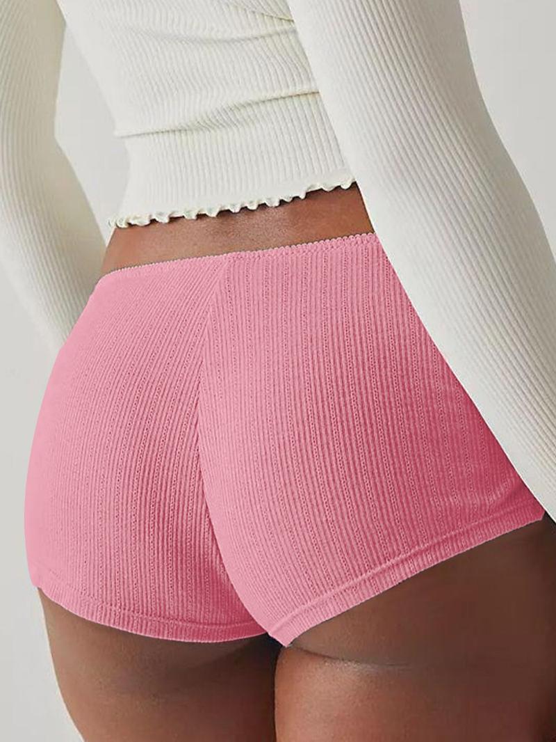 Three-pack Women's Y2K Shorts, Micro Shorts Side Slit Stretch Pajamas Shorts, Slim Fit Ruched Bottoms Cute Leggings