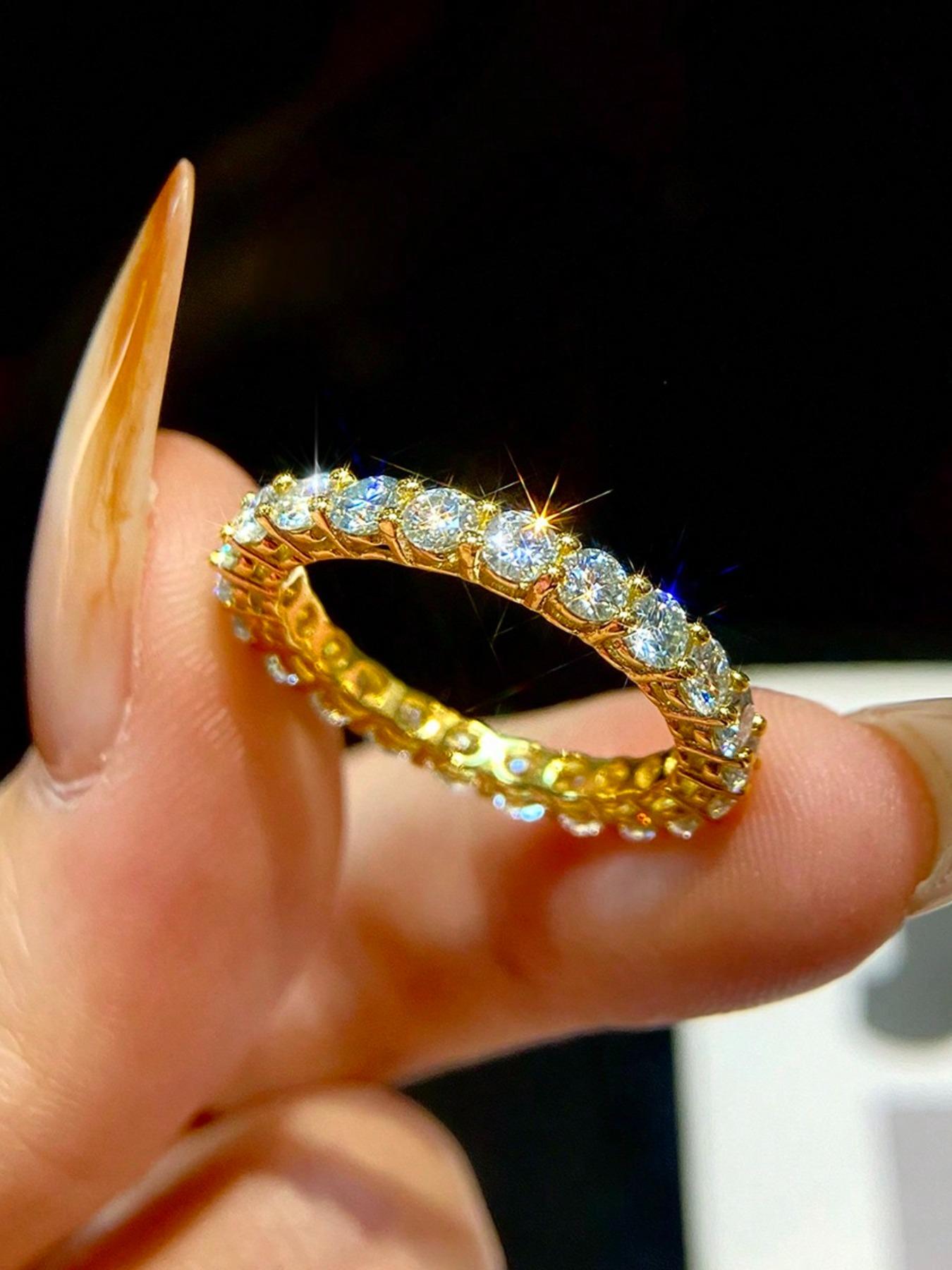 S925 Sterling Silver Fashion Artificial Zirconia Ring, Stackable Ring, Fashion Jewelry for Party, Daily Clothing Decor, Trendy All-match & Exquisite Jewelry for Birthday Gift