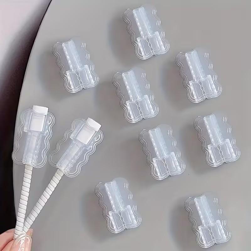 10-Pack High-Quality Flexible Tpu Wave Cable Protectors, Durable Cable Guards, Strong Protection for Phone Data Cables, No Battery Included