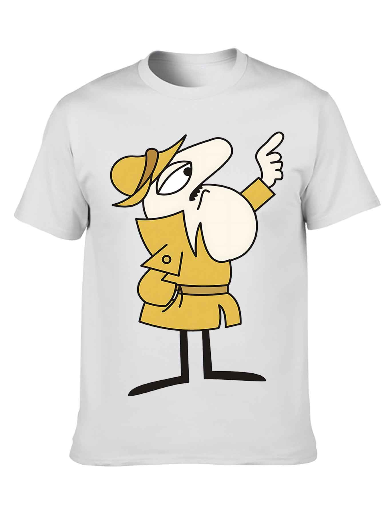 Inspector Jacques Clouseau 2026 new model Black/White Tee Stylish & Comfortable Loose Crew Neck Short Sleeve T-shirts Versatile On Trend Eye Catching Printed Graphic Casual Tee for Daily Wear Outing