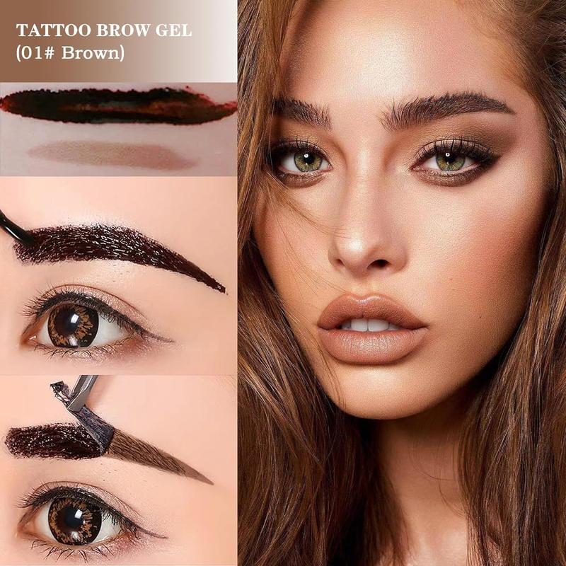 QICIY Waterproof Eyebrow Gel Long-lasting Formula Natural Shedding Tint Safe Ingredients 10g Easy Peel-off Perfect for Daily Use Women's Eye Makeup Tool tiktok shop Eyebrow Pencil brown tattoo color