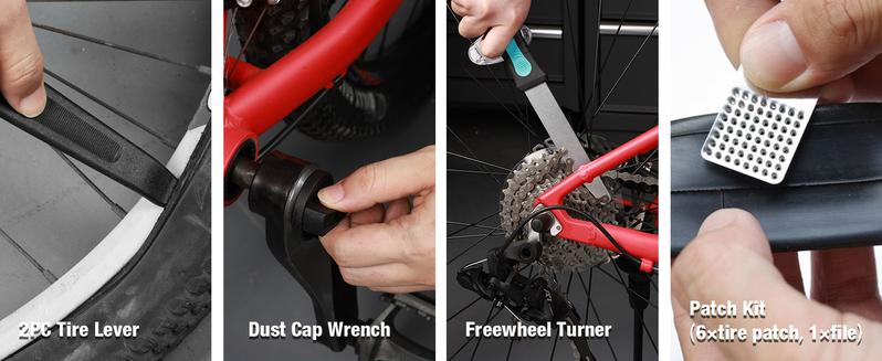 #JumpstartSale DURATECH Bike Repair Kit, Bicycle Tool Kit with Carry Case, Bike Accessories for Repairing Tyres, Brakes, Chains, Pedal, Mountain Bike & Road Bike Maintenance, Great Gift for Men, Women