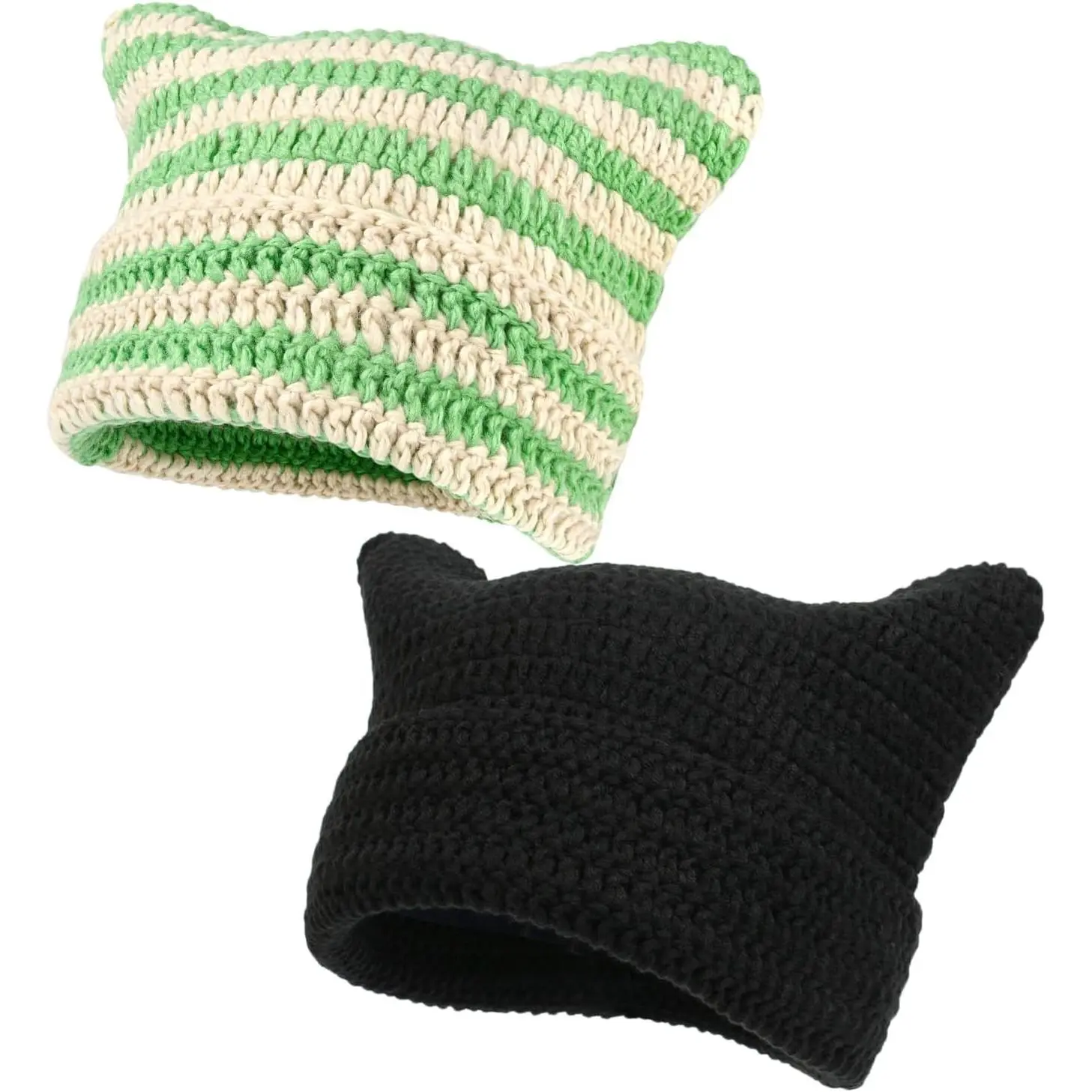 Beige Green & Black 2pcs
