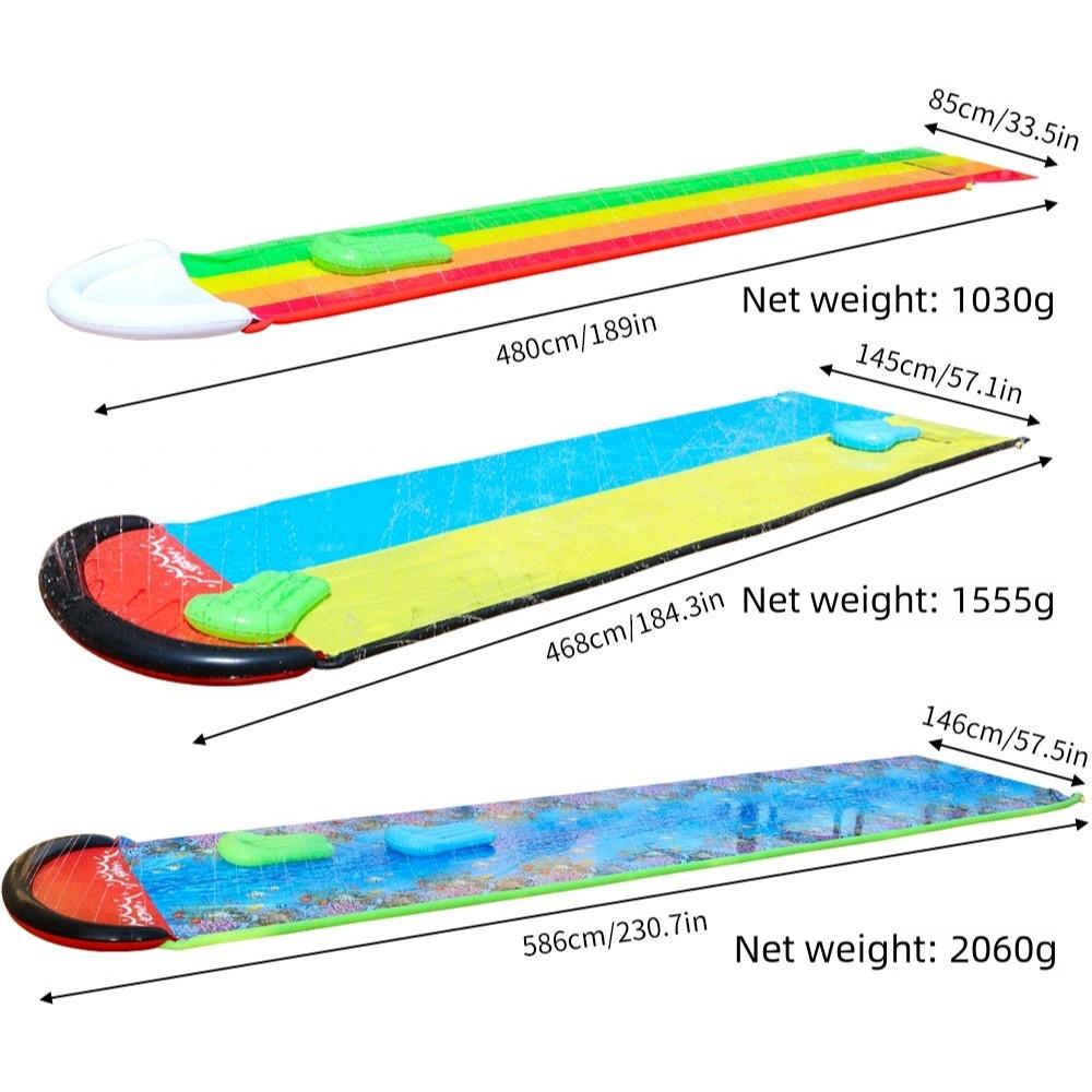 Inflatable Water Slide, New Playful Surfboard, Outdoor Single and Double Person, PVC Spray Water Slide, 1 Piece