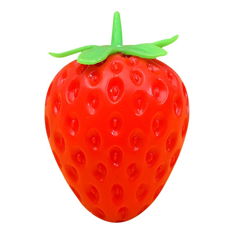 Large Strawberry Soft Plush Toy – Slow Bounce Fruit Squishy, Fun Sensory Fort Toy, Home Decor Interactive Prize, Christmas Gift for Kids & Adults