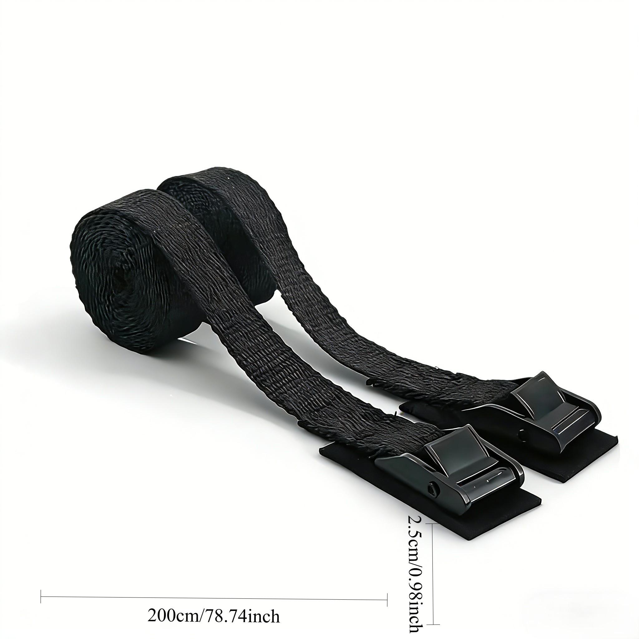 2-Pack Ratchet Straps with Anti-Scratch Pads, Safety Fixed Strap, Quick Release Buckle, for Motorcycles, Cargo, Kayaks, Boats, 78 Inches