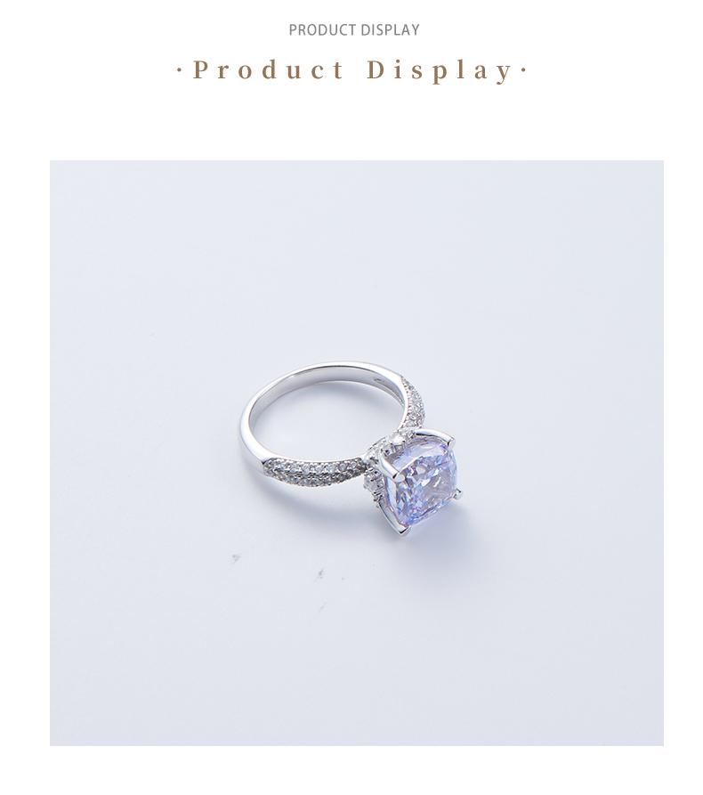 [Venus Jewelry] 2025 New Style Silver 925 Sterling Silver 5CT Ring Women's High End Fashion Ring