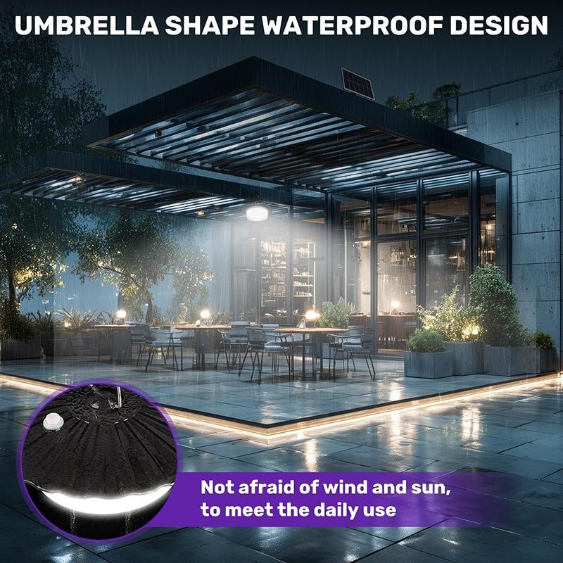 Solar Shed Light Outdoor Indoor, Upgraded 244 LED 360° Lighting Motion Sensor Pendant Lamp, Waterproof Solar Lights with Remote Timer Modes