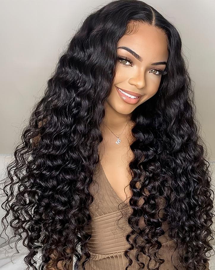 28inch Deep Wave Lace Front Wig 13X6 13X4 Soft Remy Virgin Human Hair 180% Density HD Lace Frontal Wigs for Women Natural Color Pre Plucked Hairline 28inch Deep Wave Lace Front Wig 13X6 13X4 Soft Remy Virgin Human Hair 180% Density HD Lace Frontal Wigs for Women Natural Color Pre Plucked Hairline